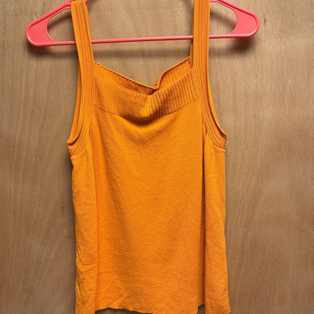 JONES NEW YORK Orange Sleeveless Top Size M